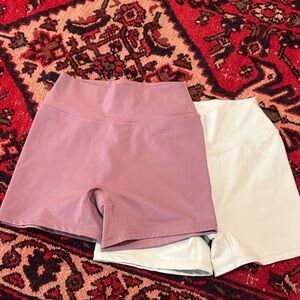 AYBL Women's Staple High-Waisted Shorts - purple and mint green